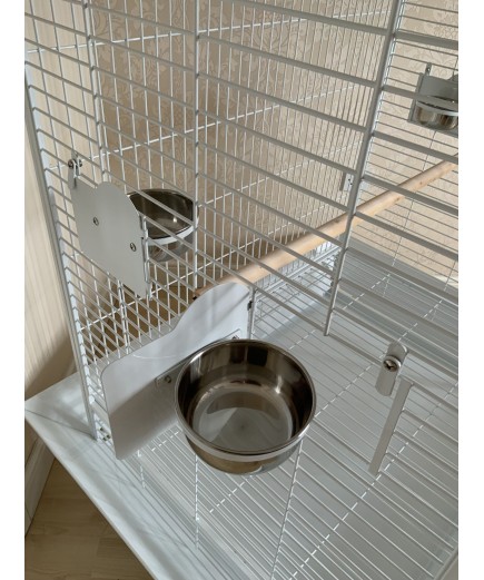 Parrot-Supplies San Francisco Premium Play Top Macaw Cage - White